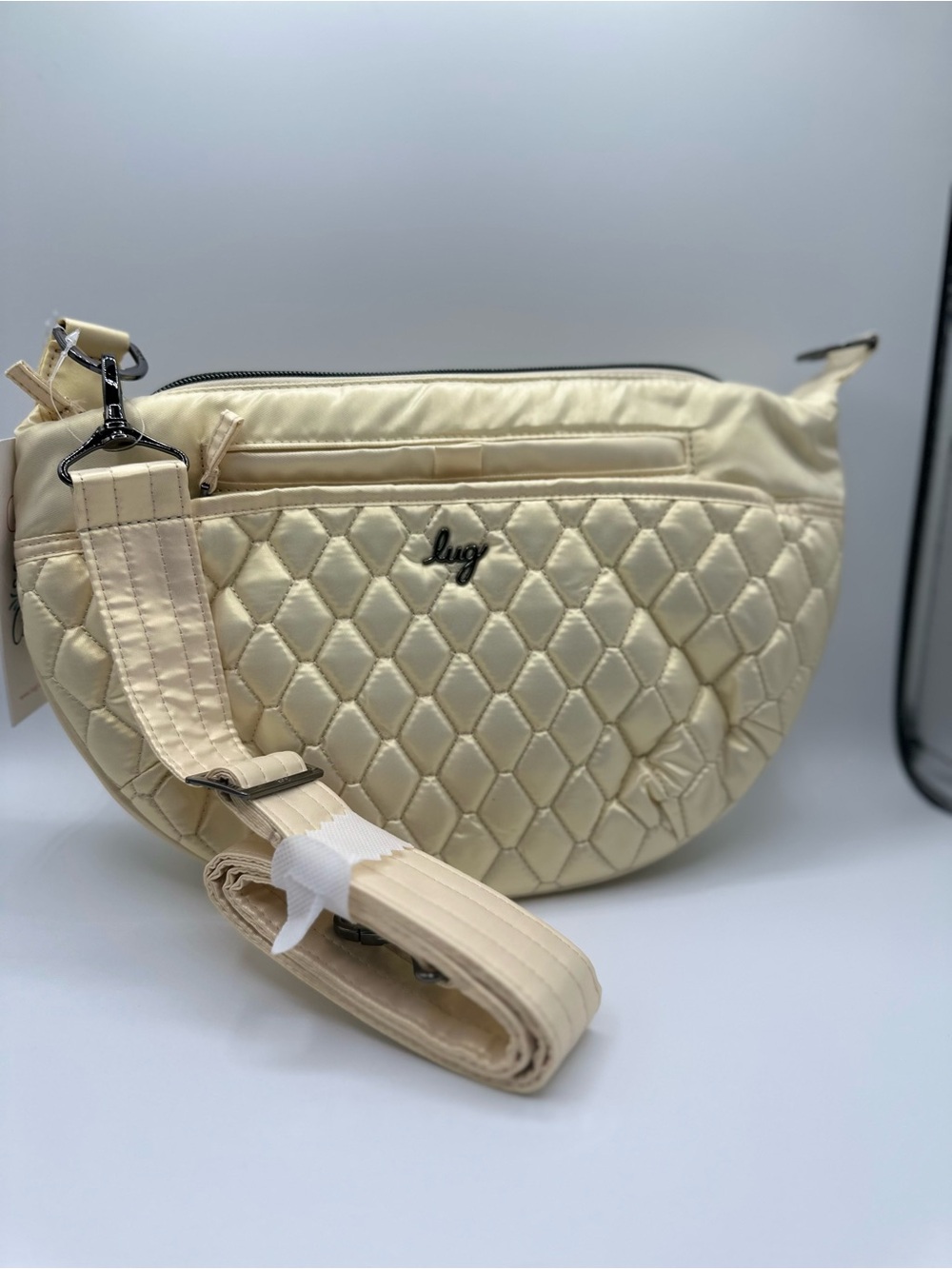 Lug Bolero Crossbody Bag Metallic Champagne RFID Retails $ 82 NWT